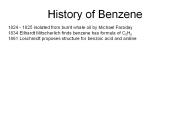 History of Benzene