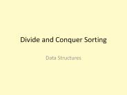 Divide and Conquer Sorting