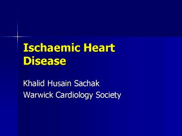 Ischaemic Heart Disease