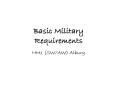 Basic Military Requirements PowerPoint PPT Presentation