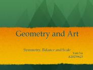 Geometry and Art Symmetry, Balance and Scale