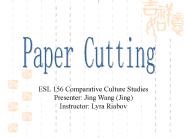 ESL 156 Comparative Culture Studies