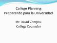 College Planning Preparando para la Universidad PowerPoint PPT Presentation