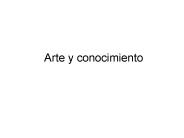 Arte y conocimiento