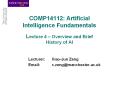 COMP14112: Artificial Intelligence Fundamentals Lecture 4  PowerPoint PPT Presentation