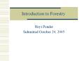 Introduction to Forestry PowerPoint PPT Presentation