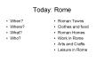 Today: Rome PowerPoint PPT Presentation