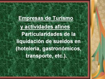 Empresas de Turismo