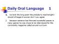 Daily Oral Language1 PowerPoint PPT Presentation