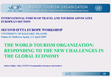 INTERNATIONAL FORUM OF TRAVEL AND TOURISM ADVOCATES