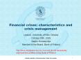 Financial crises: characteristics and crisis management PowerPoint PPT Presentation