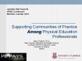 Supporting Communities of Practice Among Physical Education Professionals PowerPoint PPT Presentation