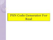 PSN Code Generator For Real