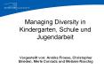 Managing Diversity in Kindergarten, Schule und Jugendarbeit PowerPoint PPT Presentation