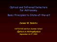 Optical and Infrared Detectors for Astronomy  Basic Principles to State-of-the-art PowerPoint PPT Presentation