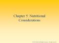 Chapter 5: Nutritional Considerations PowerPoint PPT Presentation