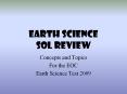 EARTH SCIENCE SOL REVIEW PowerPoint PPT Presentation