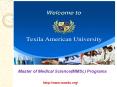Master in Medical Science (MMSc),Phd in Medical Science, Master Medicine-TAU PowerPoint PPT Presentation