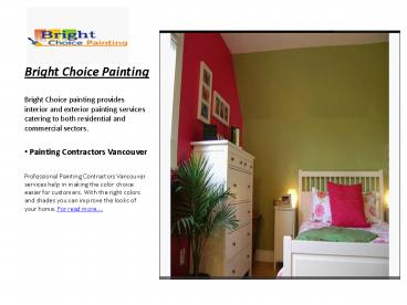 Bright Choice Painting