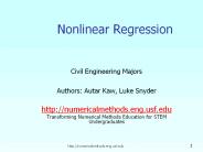 Nonlinear Regression