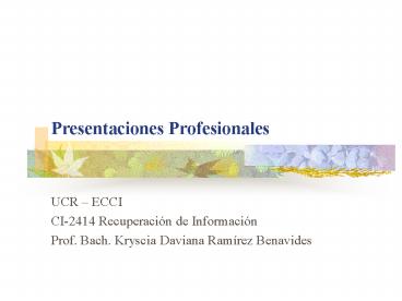 Presentaciones Profesionales
