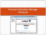 InfoRecall Personal Information Organizer
