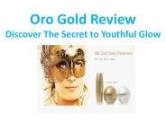 Oro Gold for Skin Care