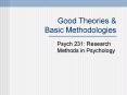 Good Theories PowerPoint PPT Presentation