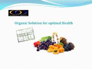 Organic Solution for optimal Health