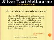 Silver Service Taxi Melbourne