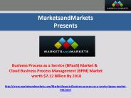 BPaaS Market & Cloud BPM Market Report