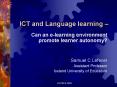 ICT and Language learning  PowerPoint PPT Presentation