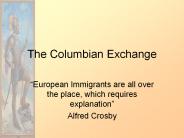 The Columbian Exchange