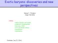 Exotic baryons: discoveries and new perspectives PowerPoint PPT Presentation