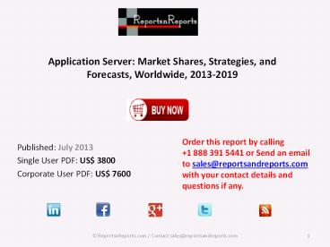 Application Server Industry In-Depth Market Analysis from Industry Experts 2014-2019