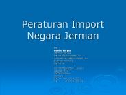Peraturan Import Negara Jerman