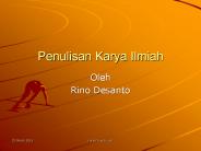 Penulisan Karya Ilmiah PowerPoint PPT Presentation