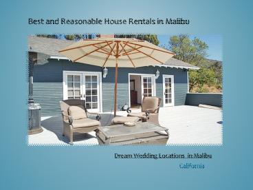 Affordable Wedding packages in Malibu for your Dream wedding