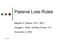 Passive Loss Rules PowerPoint PPT Presentation