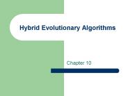 Hybrid Evolutionary Algorithms