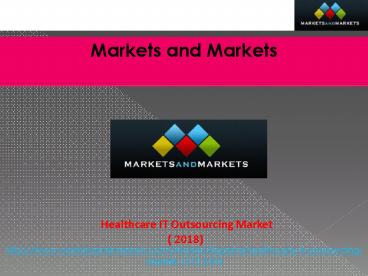 Healthcare IT Outsourcing Market worth $50.4 Billion By 2018