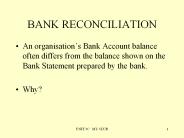 BANK RECONCILIATION