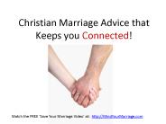Christian Marriage Advice - For Couples in Troubles