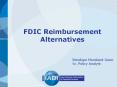 FDIC Reimbursement Alternatives PowerPoint PPT Presentation