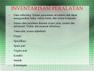 INVENTARISASI PERALATAN