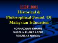 EDF 1001 Historical PowerPoint PPT Presentation