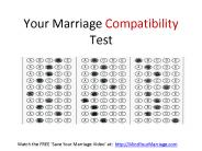 A Marriage Compatibility Test for Couples