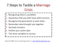 Get Past Your Current Marriage Crisis