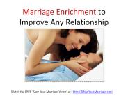 Marriage Enrichment for Couples
