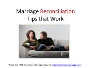 Marriage Reconciliation Tips that Work